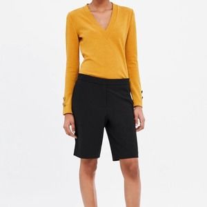 Zara | Mustard V-Neckline Ribbed Pullover Sweater Size Large